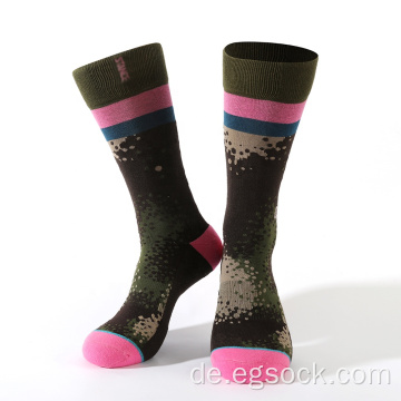 Robuste Anti-Schrumpf-Strick-Jacquard-Design-Socken